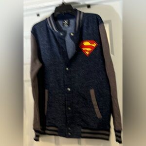 Superman light weight snap up jacket